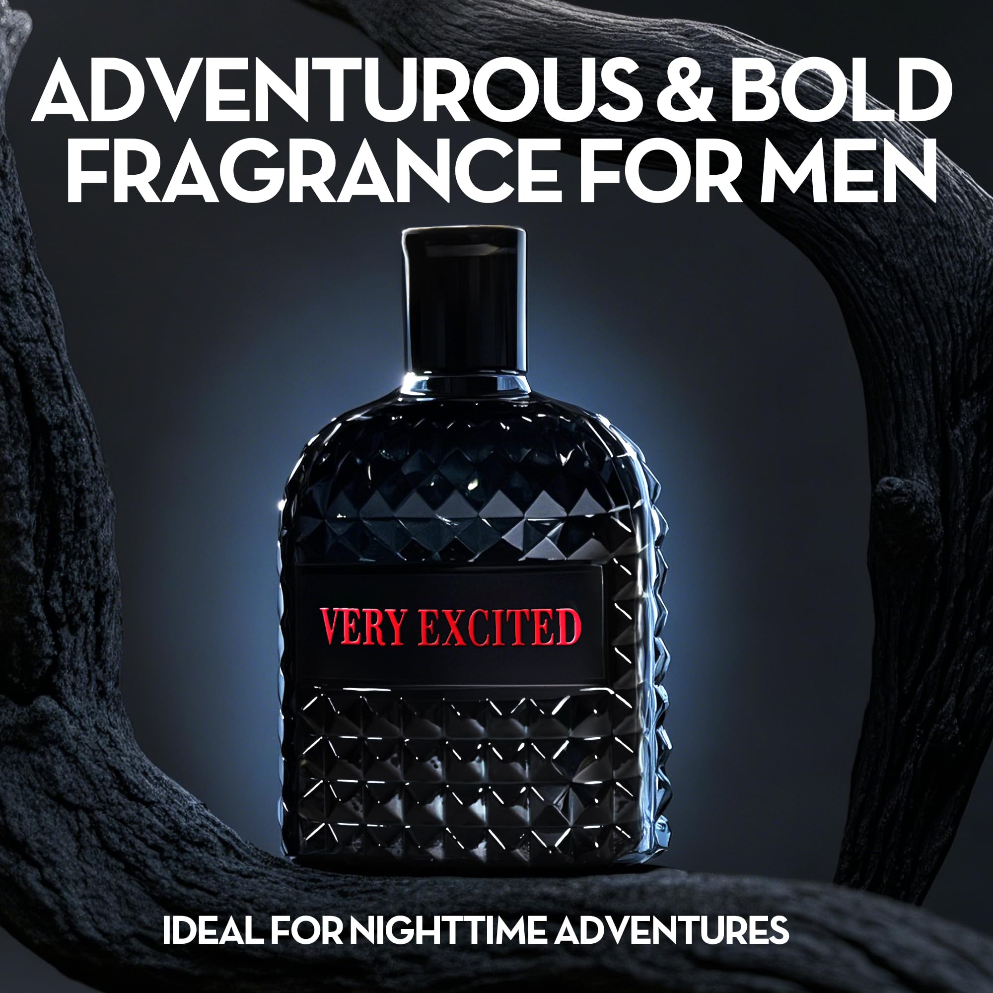 Men's Cologne Gift Set Include Valentine Milano,Valentine,Very Excited & Valuable Paris - 3.4 Fl Oz Each | Vanilla Bourbon, Leather & Amber Floral Fragrance | Luxury Eau de Toilette Quartet