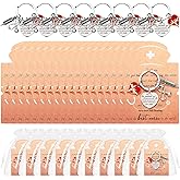 Sureio 54 Pcs Nurse Appreciation Gifts Bulk 18 Nurse Keychains Organza Bags Cards Thank You Gifts for Nurse Day Party Favors