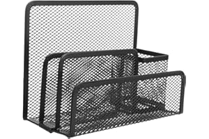 Holibanna Metal Mesh Desktop File Organizer Compact Storage Rack for Documents Books Magazines Sturdy Tabletop