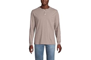 Lands' End Men's Super-T Long Sleeve Henley Shirt