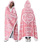 Best Mom Gifts from Daughter Son Kids, Pink Wearable Blanket Hoodie for Women New Moms Mama Mother Gift Ideas, Unique Birthday Gift for Mom Mother In Law, Valentines Day Gifts for Wife from Husband