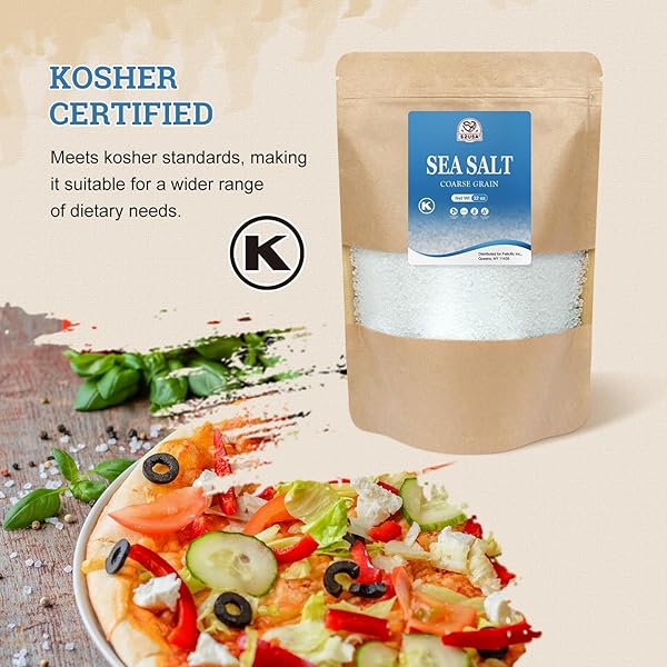 52USA SEA SALT, 2LB – 32OZ (1 PACK), COARSE GRAIN, SALT GRINDER REFILL, PERFECT COARSE SEA SALT FOR COOKING, ALL NATURAL SEA SALT