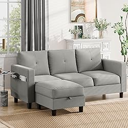 JAMFLY Convertible Sectional Couches for Living