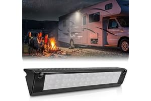 SKUNTUGUANG 13" Exterior LED Flood Lighting Fixture,12V LED RV Porch Light Aluminum Exterior Lights, 6000K Super Bright for RVs Trailers Camper Truck Porches Towing