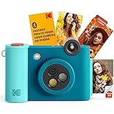 KODAK Smile+ 2-in-1 Digital Instant Print Camera & Wireless Bluetooth Photo Printer - 10MP, Special-Effect Rotating Lens, Zin
