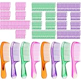 400 Bulk Individually Wrapped Hair Combs Disposable Colorful Hair Combs Bulk for Hotel Shelter Homeless Nursing Home Charity Church