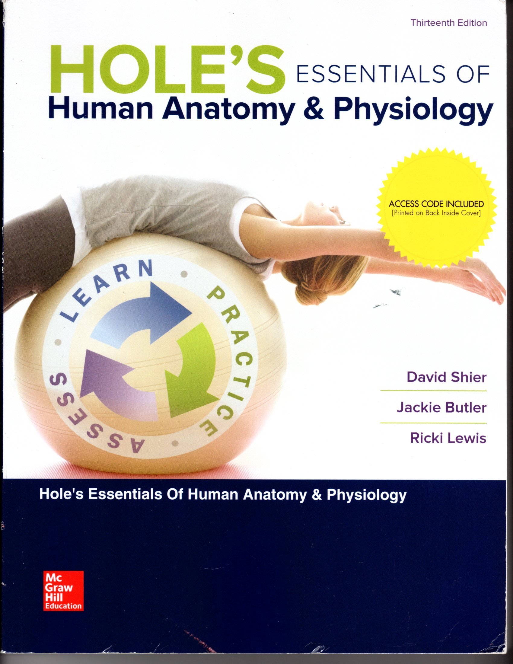 HOLE'S HUMAN ANATOMY, TEXT W/CONNECT + LAB MANUAL, Mission College: Shier:  9781308680545: Amazon.com: Books