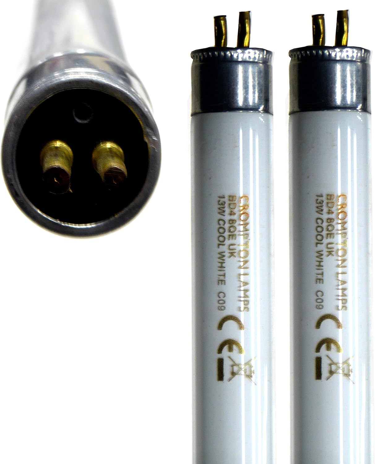 Pack of 2 x Crompton 13 Watt Fluorescent Tubes T5 525mm 21 Inch Cool