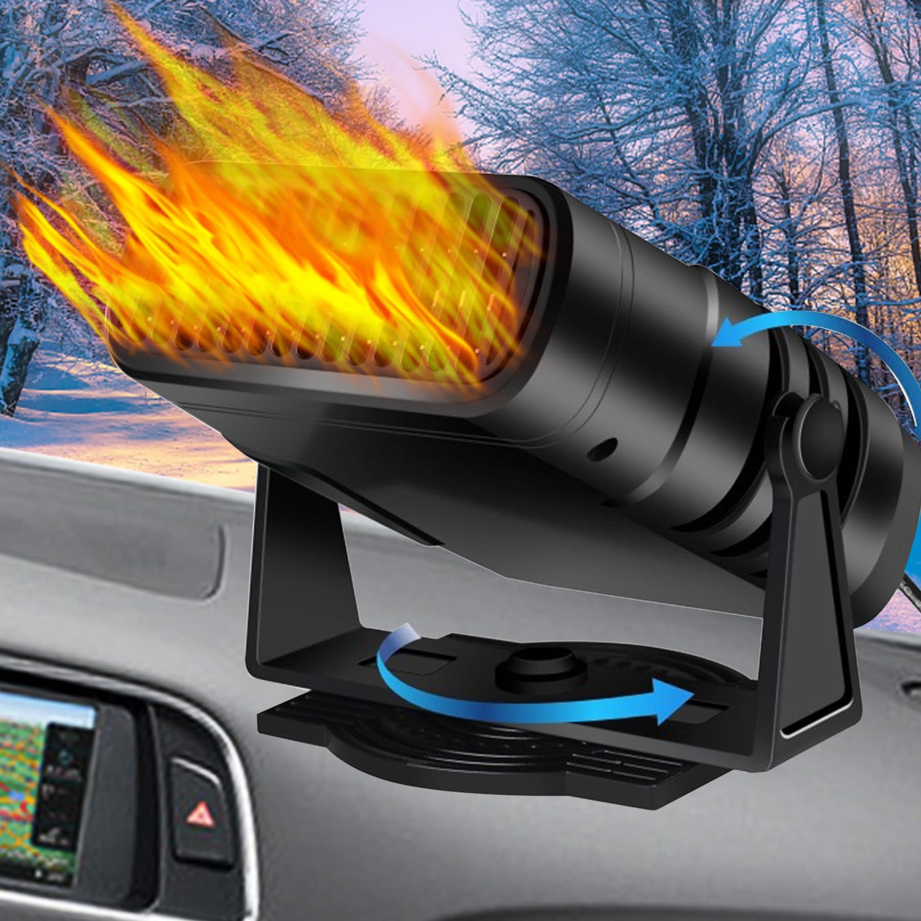 Photo 1 of ?New 2025?Portable Car Heater Fast Demisting Defroster, 12V 150W Automobile Heater Can Heat Rapidly in 60 Seconds with Heating & Cooling & Air Purify, Car Fan Windshield Defroster (LT-N201)