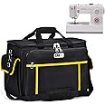 CAB55 Sewing Machine Case, Sewing Machine Carrying Bag with Removable Padding Pad, Tote Bag for Sewing Machine and Extra Sewing Accessories
