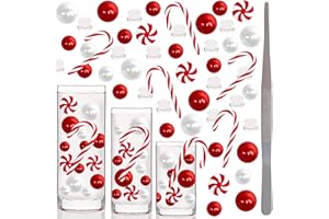 llxieym 4210 Pieces Christmas Vase Filler Beads Floating Pearls Water Gel Beads for Vase Filler Table Centerpieces Christmas Home Party Decoration (Style A)