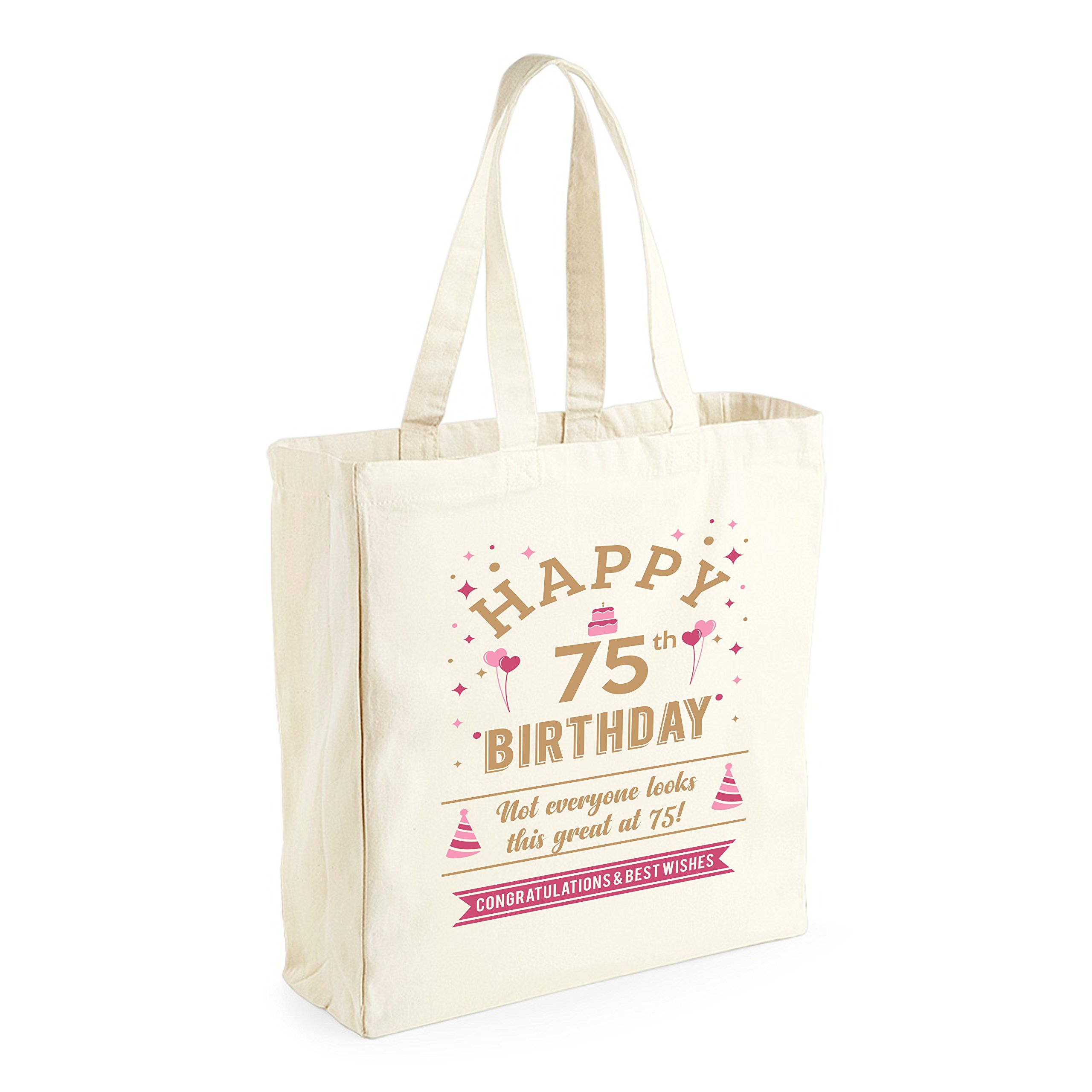 D Design Invent Print! 75th Birthday, Keepsake, Funny Gift, For Women, Ladies Novelty Gift, Female Shopping Bag, Present, Tote Bag, Gift Idea