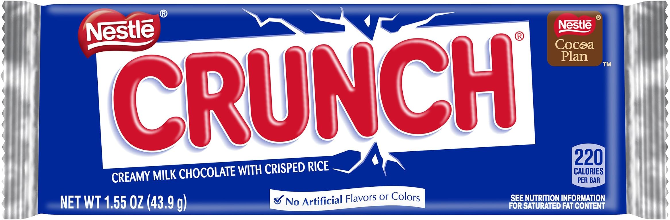 Crunch Milk Chocolate Candy Bar, Full Size Ferrero Valentine's Day Candy, 1.55 oz