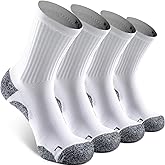 SITOISBE Elite Cushioned Compression Mid-crew Socks 4-Pack for Youth Women Men