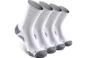 SITOISBE Elite Cushioned Compression Mid-crew Socks 4-Pack for Youth Women Men
