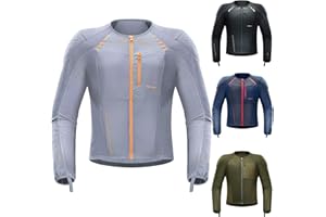 DUHAN Motorcycle Shirt Mesh Motorcycle Jacket Men with CE Level 2 Armor motorcycle protective gear for All Seasons