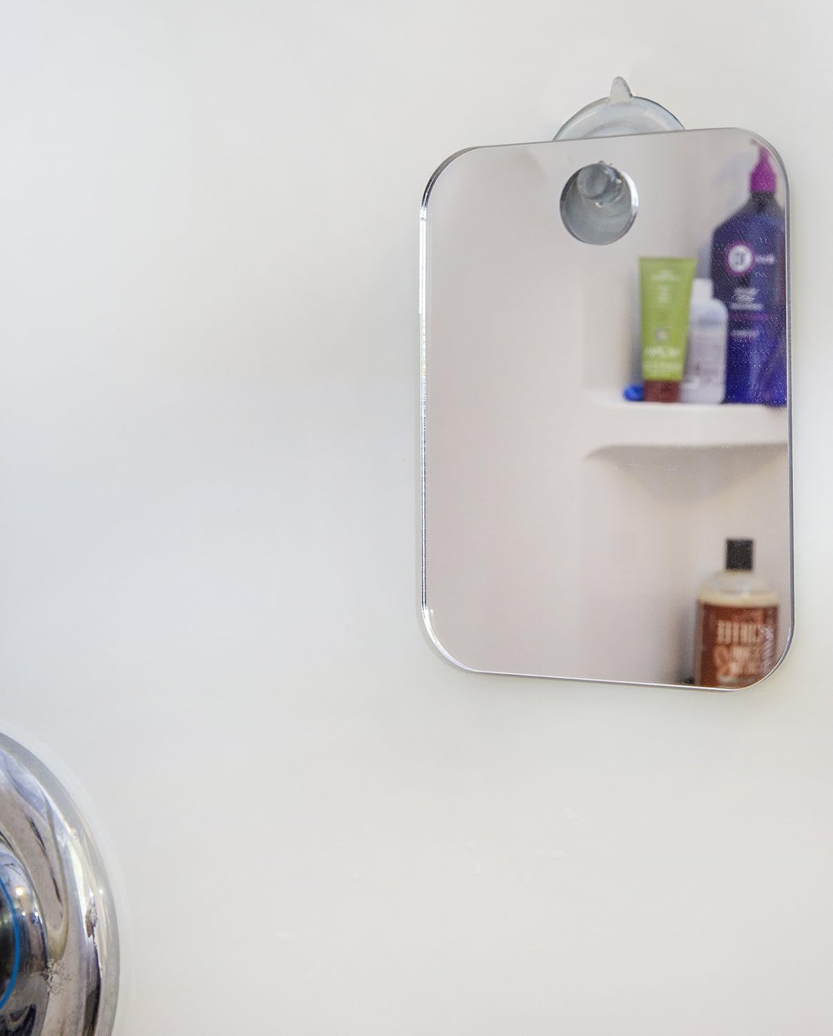 The Shave Well Company Fog-Free Travel Mirror for Shaving | Fogless Bathroom Mirror with Removable Wall Suction | Small, Portable, Handheld for Makeup: Home & Kitchen