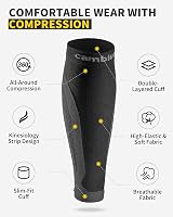 Cambivo 2 Pairs Calf Compression Sleeve Men Women Shin Splint Support view 3