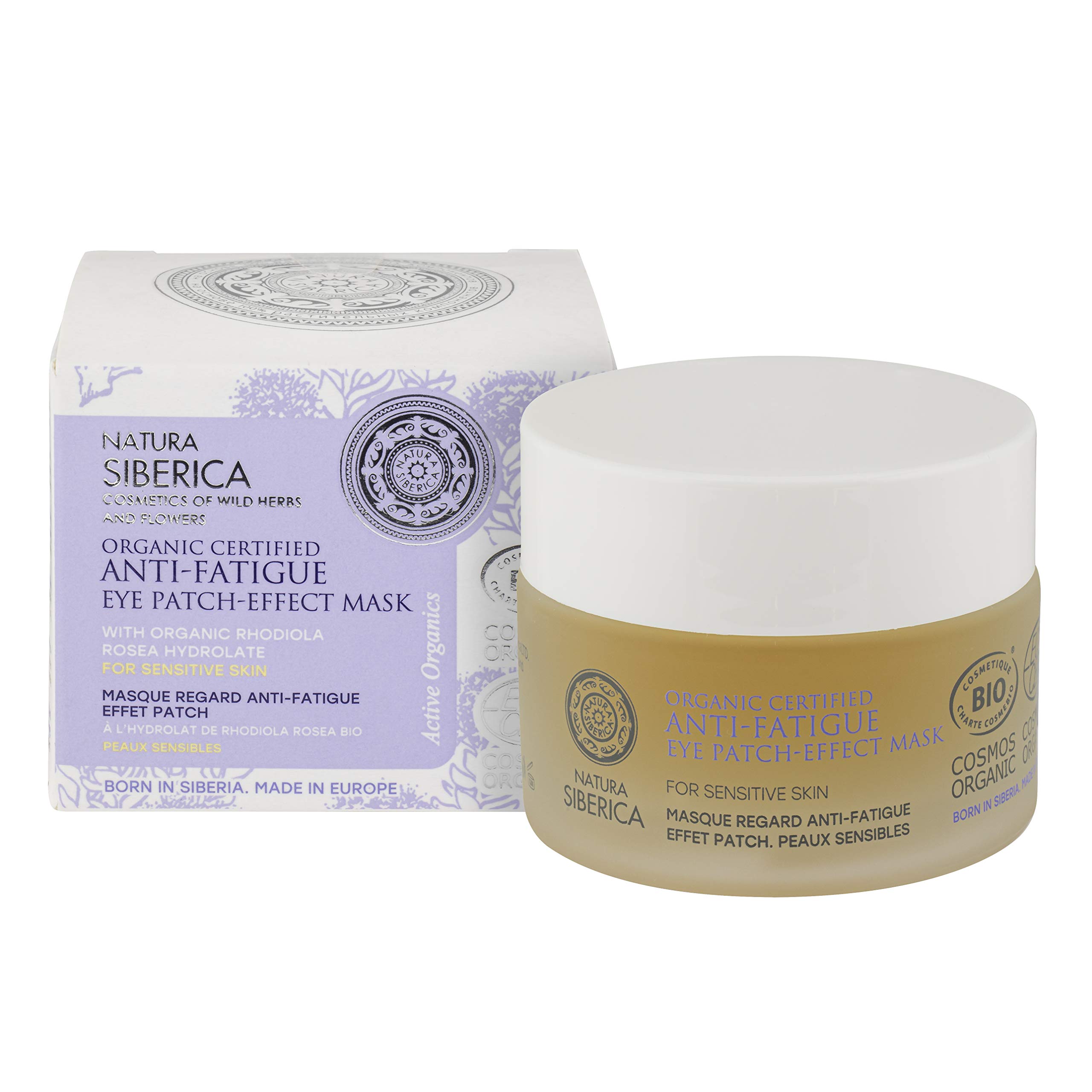 Natura Siberica Organic Certified Sensitive Skin, Anti-Fatigue Eye Patch-effect Mask