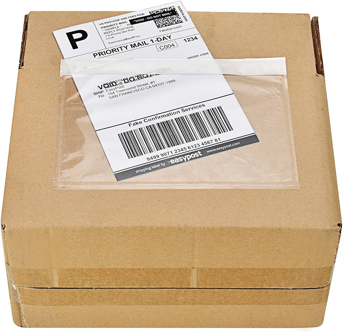MFLABEL - Clear Adhesive Top Loading Packing List 7.5" x 5.5" Shipping Label Envelopes Pouches - 100pcs : Office Products