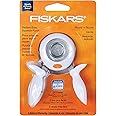 Fiskars 174360-1001 Medium Circle Squeeze Punch, 1 Inch, White , Navy Blue