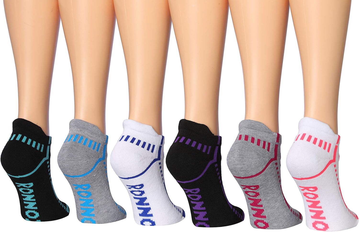 Ronnox Women's 12-Pairs Low Cut Running & Athletic Performance Tab Socks at  Women’s Clothing store