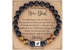 TONY & SANDY First Time Dad Gifts, Daddy to be Bracelet, New Dad Gifts for Men on Father's Birthday Christmas
