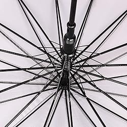 ThreeH Bamboo Stick Umbrella Auto Open Solid Color