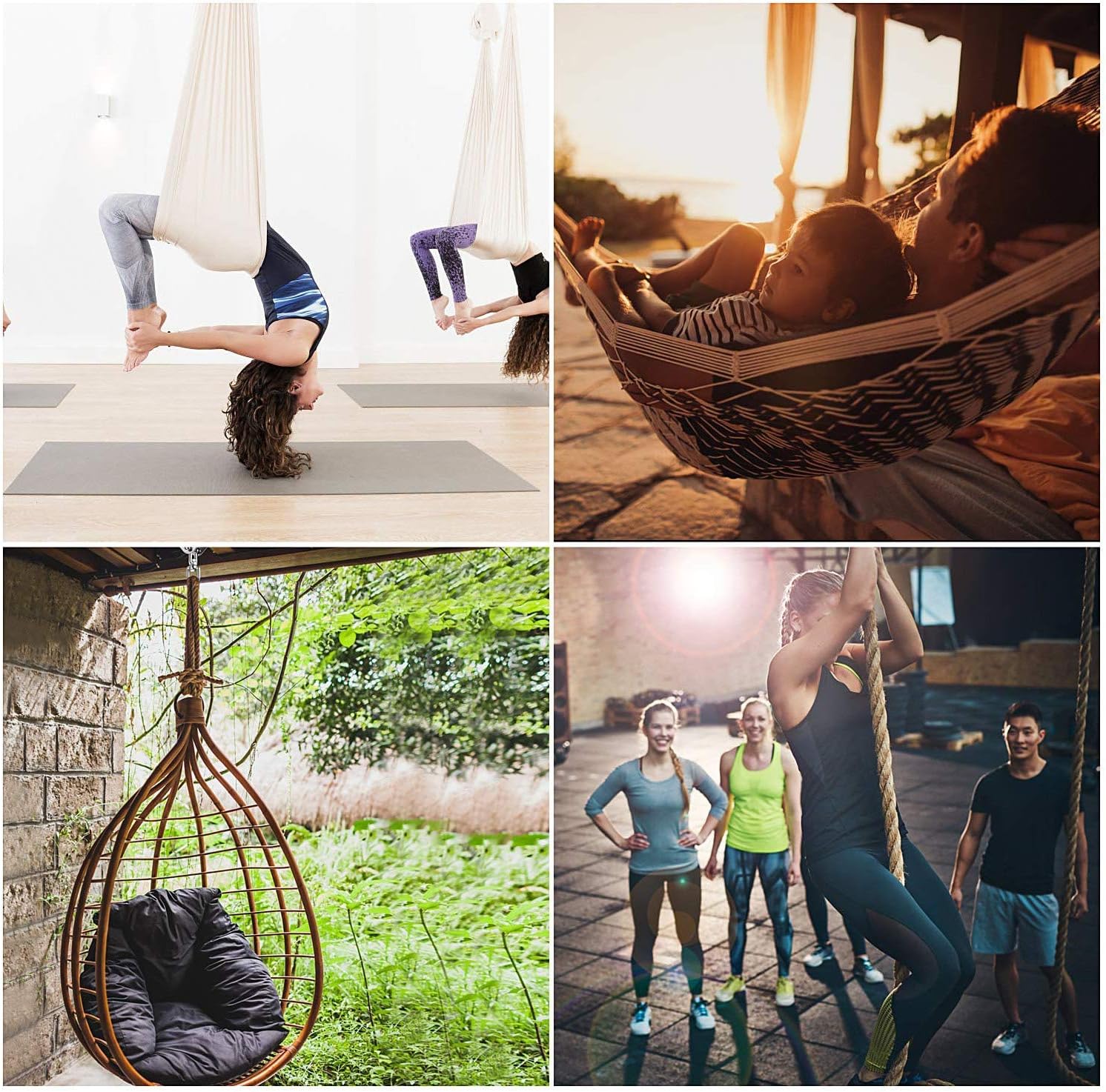 Houson Innovative 1200 LB Capacity 2 PCS Stainless Steel 304 Heavy Duty Swing Hangers 360°Rotate for Wooden Concrete Swing Set Suspension Hooks for Trapeze Yoga Swingset Hammock Swing Gym: Toys & Games