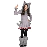 Fun World Big Girl's Wolf Cub Childrens Costume, Standard, Multicolor