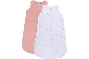 Ely's & Co. Baby Wearable Blanket - Cotton Sleep Sack 0-3,3-6, 6-12, 12-18 Months - 2 Pack Set for Baby Boy & Girl,Pink,Blue