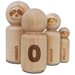 Fun Bold Font Letters and Numbers Rubber Stamp for