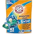 Arm & Hammer Clean Burst 5-in-1 Laundry Detergent Power Paks, High Efficieny (HE), 42 Count