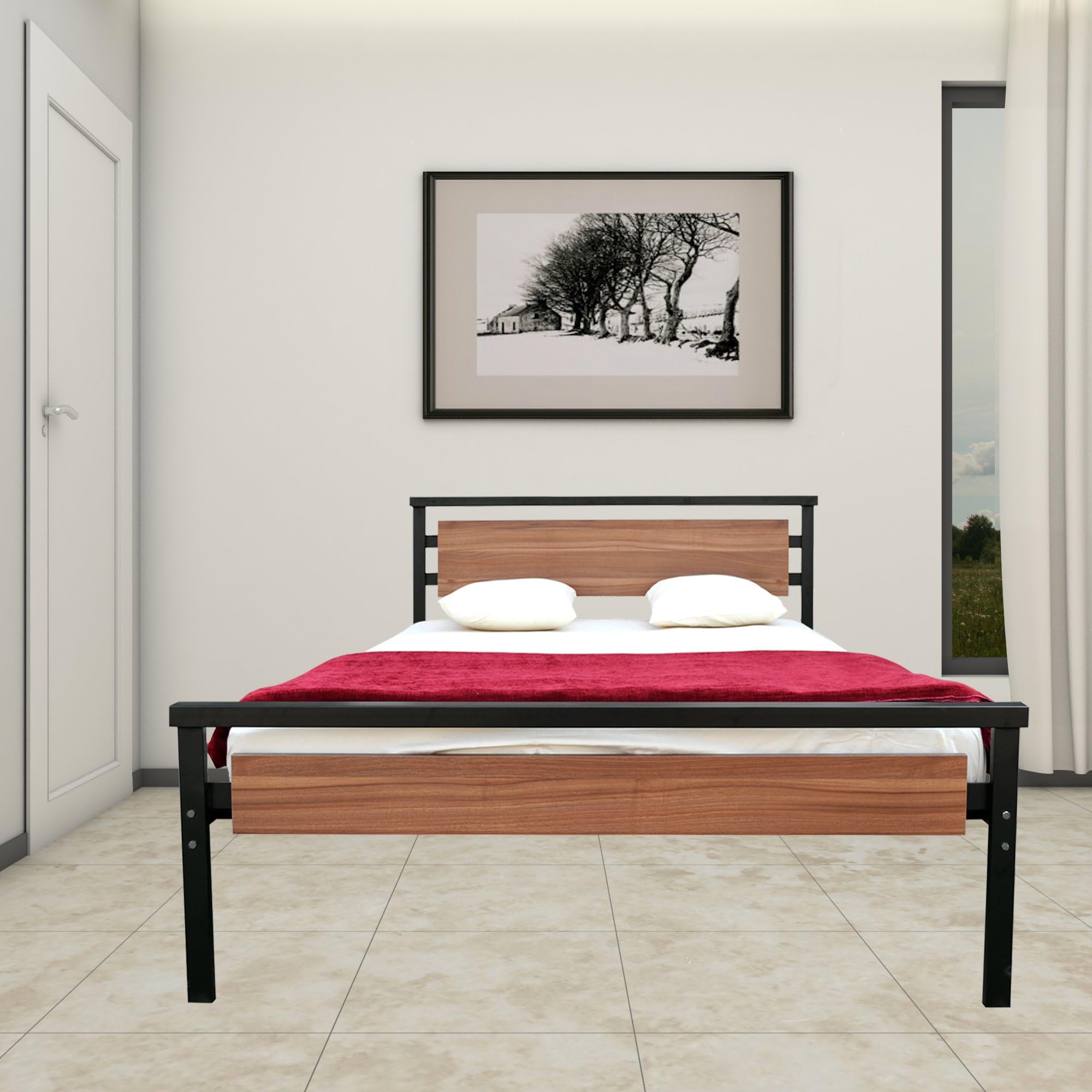 UNiCOS Upton Queen Size Bed (Black)
