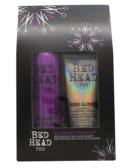 Tigi bed head blonde therapy cosmetic femme 600ml set 400ml dumb blonde Shampoo + 200ml dumb blonde reconstructor (615908956252)