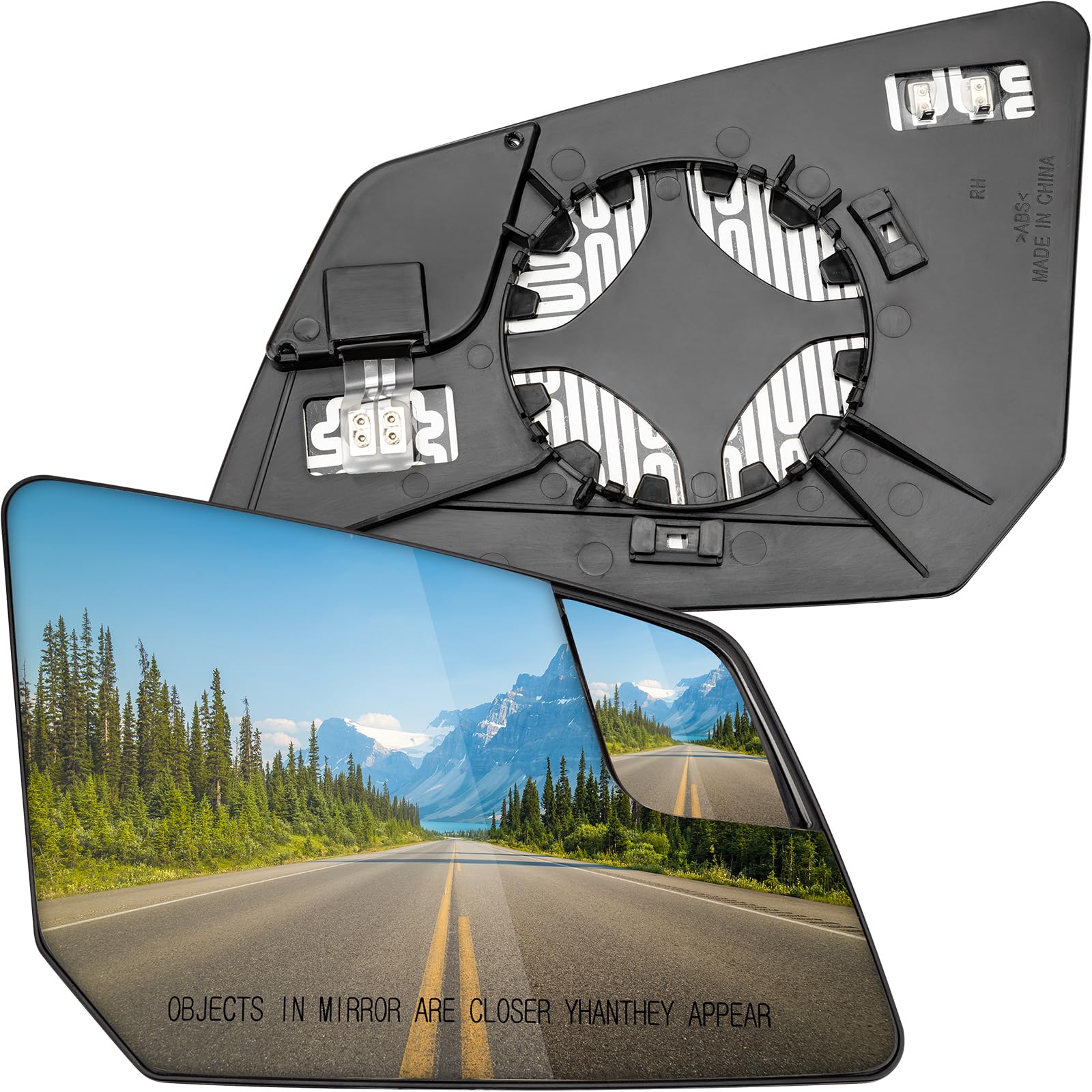 Photo 1 of **MINOR DAMAGE TO PLASTIC BACK PLUG** LOIYLLEN Passenger Side Mirror Replacement for GMC Acadia 2013 2014 2015 2016 2017, for Chevrolet Traverse 2013 2014 2015 2016 2017 - Right Side Mirror Glass, Rear View Mirrors Glass with Power Heated