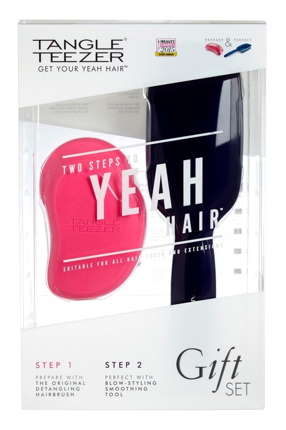 Tangle Teezer Original Prepare and Perfect Duo Pack, MultiColoured