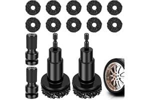 2 Sets Stud Rust Removal Tool,Hub Cleaning Tool,Brake Hub Resurfacing Kit Includes 10 Pads Portable Wheel Hub Resurfacing and