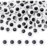300 Pcs Google Eyes for Crafts, Black White Craft Eyes Self Adhesive Wiggle Googly Eyes Sticky Googly Eyes for DIY Crafts Pro