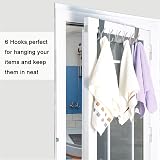 WEBI Over The Door Hook 6-Hook Hanger Stainless Steel Silver 39x11.5x8 cm view 9