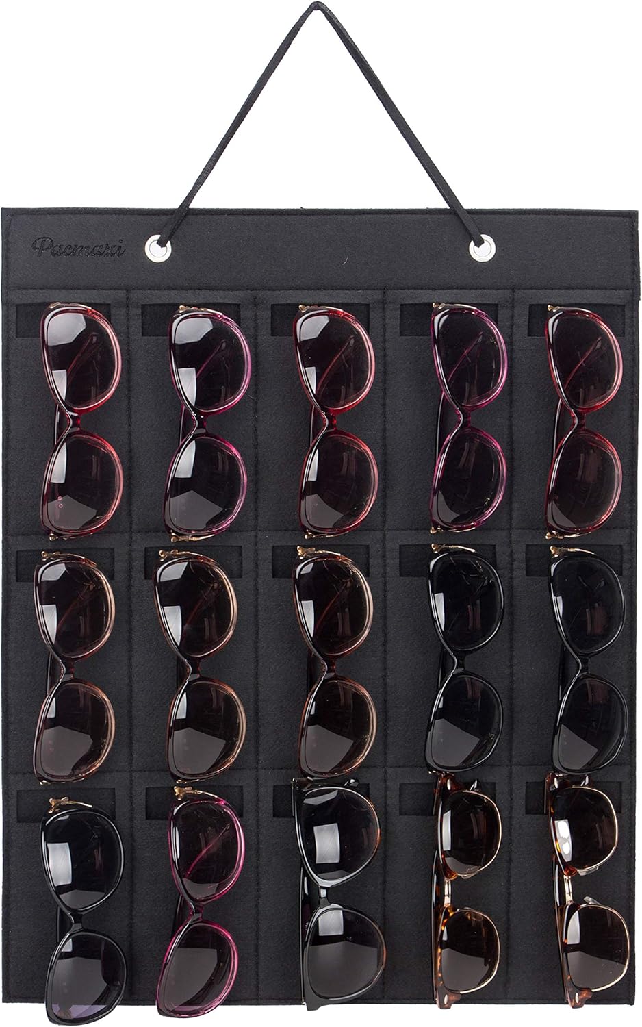 PACMAXI Sunglasses Storage Organizer, Wall Pocket Mounted