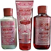 Bath & Body Works Mrs Claus Shower Gel Body Wash, Body Lotion and Ultimate Hydration Body Cream 3 Piece Set