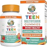 MaryRuth's Multivitamin Gummies for Teens | Vitamin D3, A, C, E, B6, B12, Zinc, Iodine, Biotin | Immunity | Tissue, Vision, & Skin Health | Vegan | Non-GMO | Sugar Free | Gluten Free | 60 Count