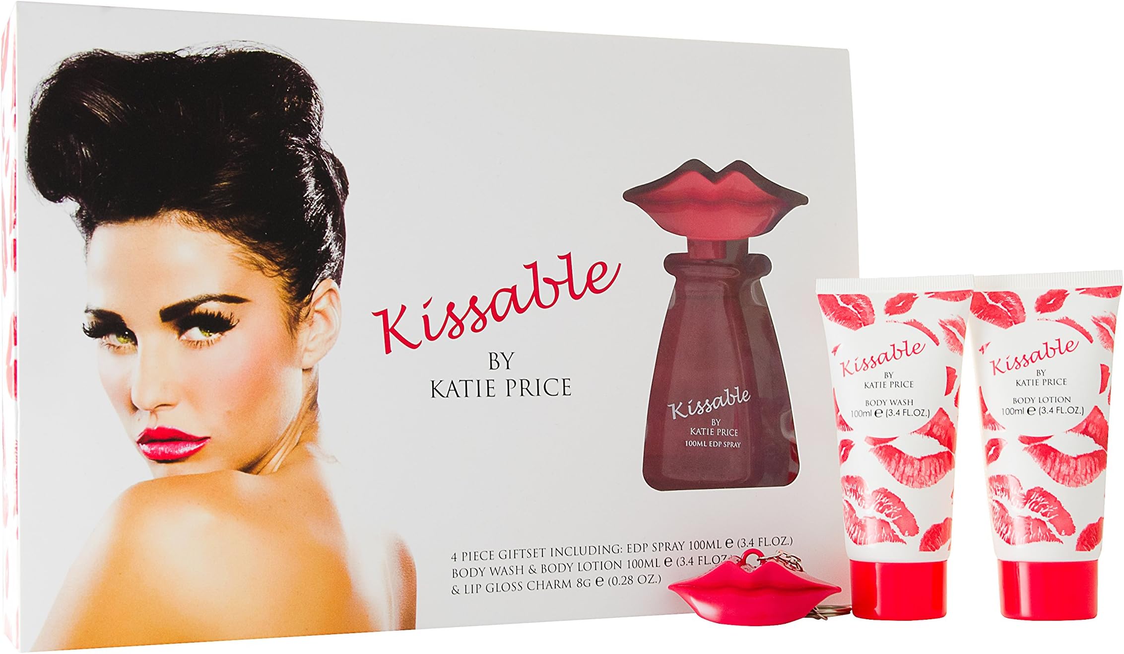 KISSABLE EDP 100ML & B / WASH 100ML & 100ML & LIP GLOSS SBL CHARM