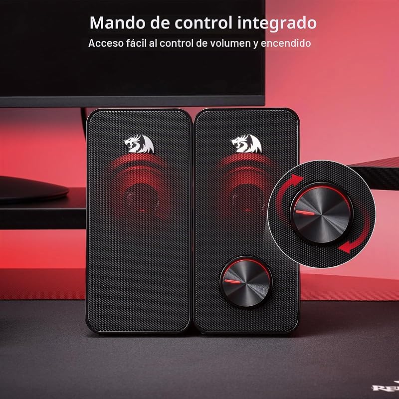 GS500 Altavoz PC 2.0 Retroiluminación Roja USB