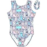 Destira Gymnastics Leotards for Girls, Llama Llove, Super Soft Leotards for Women and Girls with Matching Scrunchie, Gymnastics, Dance, Cheer, Yoga, and More, Child XX-Small (3x)