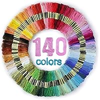 Premium Rainbow Color Embroidery Floss 140 Skeins Per Pack with Cotton for Cross Stitch Threads, Bracelet Yarn, Craft Floss,