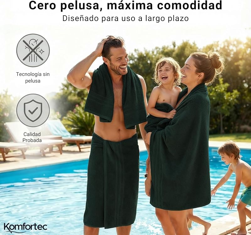 Toalla de Baño Grande 100x200 cm, Sábana de Baño 100% Algodón — foto 6 de 6