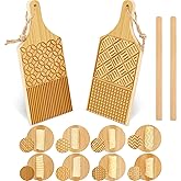 4 Pieces Wood Gnocchi Pasta Board Gnocchi Paddle Maker Garganelli Pasta Board Making Tools Set with Rolls Kitchen Gift Ideas