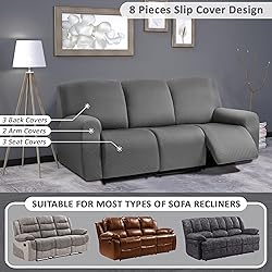 ULTICOR Squared Jacquard Design 8-Pieces Recliner